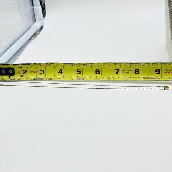 Gold Tone Heart Pendant Necklace Delicate Minimalist Chain - Picture 5 of 6